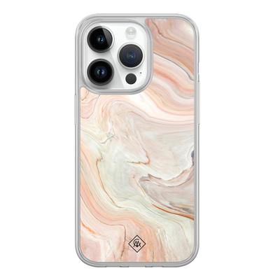 iPhone 14 Pro hybride hoesje - Marmer waves
