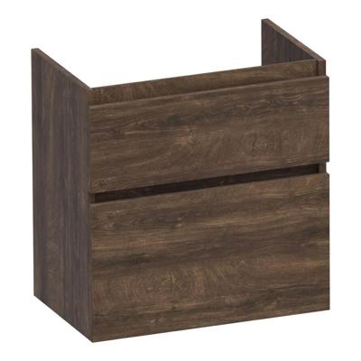 Brauer Delight - Onderkast Ondiep - 60 cm - met 2 Softclose Lades Greeploos en 1 Sifon Uitsparing - Grove