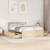 Bedframe zonder matras massief grenenhout 120x200 cm - thumbnail