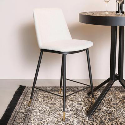 ZILT Barstoel 'Younes' kleur Beige (zithoogte 65cm) ZILT Barstoel 'Younes' kleur Beige (zithoogte 65cm)