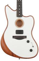 Fender American Acoustasonic Jazzmaster Arctic White met deluxe gigbag - thumbnail