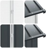 Vogelkooi Antraciet 860 x 208 x 247 cm Gegalvaniseerd staal - thumbnail