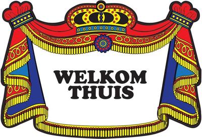 Hulde deurbord Welkom thuis met slinger