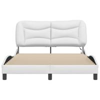 Bedframe met LED zonder matras "Hvar" wit 140x190 cm - thumbnail