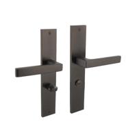 Intersteel Deurklink Hera op rechthoekig schild WC slot 63/8mm antraciet grijs - thumbnail