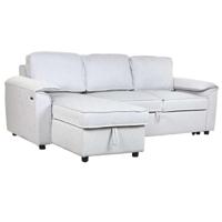 Slaapbank Home ESPRIT Lichtgrijs Modern 220 x 153 x 88 cm - thumbnail