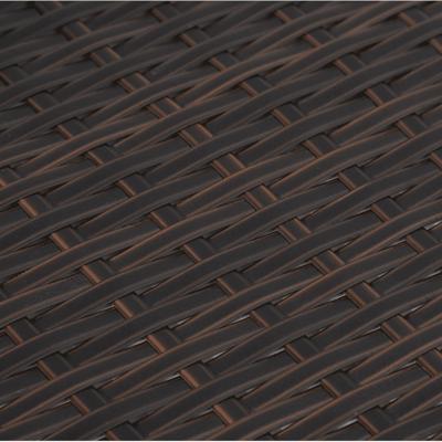 6-delige Loungeset met kussens poly rattan bruin - thumbnail