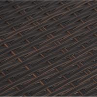 5-delige Loungeset met kussens poly rattan bruin - thumbnail