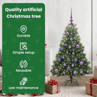 VidaXL Kunstkerstboom met 150 led met standaard groen 120 cm pe en pvc - thumbnail