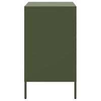 Nachtkastje 36x39x68 cm staal olijfgroen - thumbnail