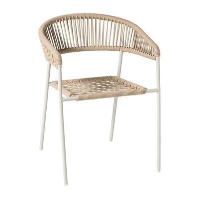 Tuinstoel gevlochten Capri - beige - 78x60.5x56 cm