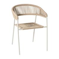 Tuinstoel gevlochten Capri - beige - 78x60.5x56 cm - thumbnail