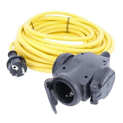 AS Schwabe 61456 Stroom Verlengkabel 16 A Geel 10.00 m AT-N07V3V3-F 3G 1,5 mm²