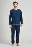Schiesser Schiesser heren pyjama lang 175603 jeansblue - thumbnail