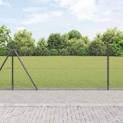 VidaXL Afrasteringspaal grijs 10 x 0,8 m (12 x 12 mm gaas)
