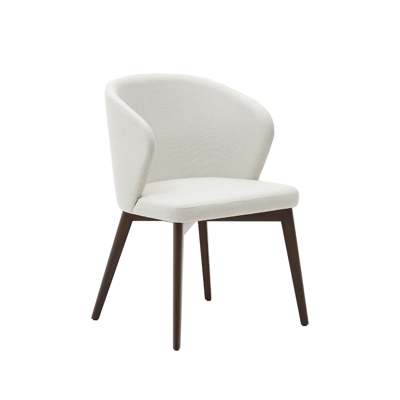 Kave Home Eetkamerstoel 'Darice' Naturel onderstel, kleur Beige Kave Home Eetkamerstoel 'Darice' Naturel onderstel, kleur Beige