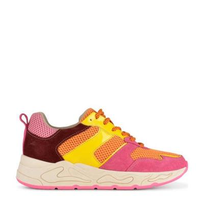 PS Poelman Minion suède chunky sneakers roze/multi PS Poelman Minion suède chunky sneakers roze/multi