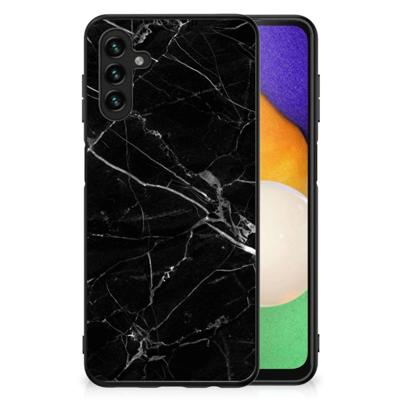 Samsung Galaxy A13 5G | A04s Marmeren Print Telefoonhoesje Marmer Zwart - Origineel Cadeau Vader Samsung Galaxy A13 5G | A04s Marmeren Print Telefoonhoesje Marmer Zwart - Origineel Cadeau Vader