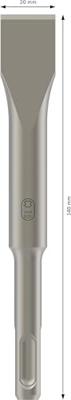 Bosch Professional Platte Beitel SDS-Plus 140 x 20 mm 2608690177 - thumbnail
