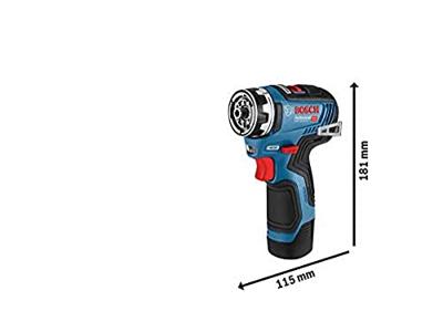 Bosch Professional GSR 12V-35 FC Accu Schroefboormachine FlexiClick 12V 3.0Ah + 4x Hulpstukken in L-Boxx - 06019H3000