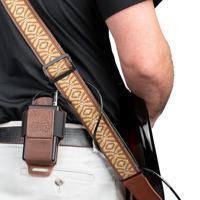 Levys Leathers MM14-BRN lederen houder voor draadloze zender - bruin - thumbnail