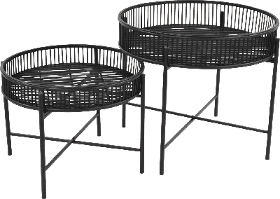 Aiko bijzettafeltjes zwart 60 cm