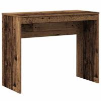 Bureau 90x40x72 cm bewerkt hout oud houtkleurig - thumbnail