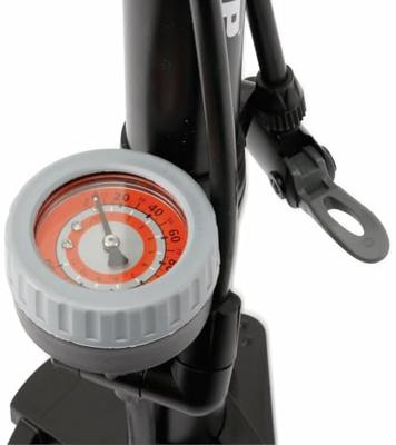 Dunlop Staande Fietspomp Pro Uitvoering Analoge Drukmeter Dubbele Ventielkop Zwart