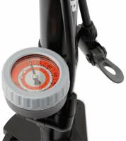 Dunlop Staande Fietspomp Pro Uitvoering Analoge Drukmeter Dubbele Ventielkop Zwart - thumbnail