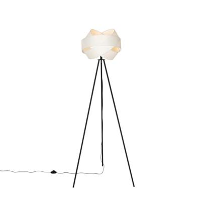 QAZQA Moderne vloerlamp wit - Cloth QAZQA Moderne vloerlamp wit - Cloth