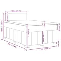 Boxspring met matras stof donkergrijs 120x190 cm - thumbnail
