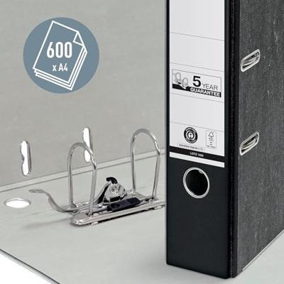 Ordner Leitz 1080 A4 80 mm karton gewolkt zwart