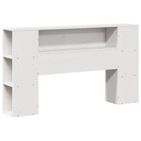 Bed met boekenkast zonder matras grenenhout wit 150x200 cm - thumbnail