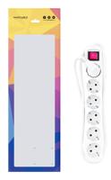 Printplaat NANOCABLE Regleta de enchufes de 6 tomas con interruptor, 1.4 metros Blanca - thumbnail