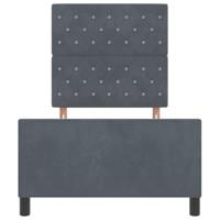 Boxspringbed met hoofdeinde Donkergrijs 90 x 190 cm Fluweel - thumbnail