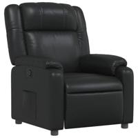 Fauteuil verstelbaar kunstleer zwart - thumbnail