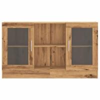 Dressoir 120x30,5x70 cm bewerkt hout artisanaal eikenkleurig - thumbnail