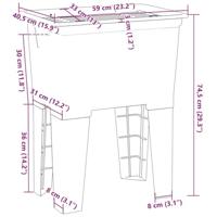 Waskuip 59x41x75 cm hars grijs - thumbnail