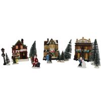 Kerstdorp met Led set, 17dlg. - thumbnail