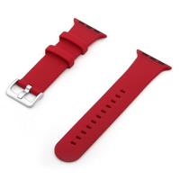 By Qubix - Rubberen sportbandje met gesp - Rood - Compatible met Apple Watch 38mm / 40mm / 41mm / 42mm - Compatible Apple watch bandjes - thumbnail