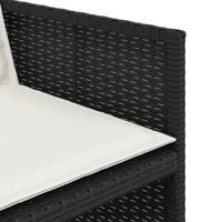 9-delige Tuinset poly rattan zwart - thumbnail