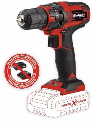 Einhell accu boor-/schroefmachine tc-cd 18/35 li solo - power x-change - 18 v/li-ion - 35 nm - 0-550 t/min - 10 mm snelspanboorkop - excl. accu en lader
