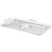 VidaXL Deksels 4 st voor gn 1/3 schalen roestvrij staal - thumbnail