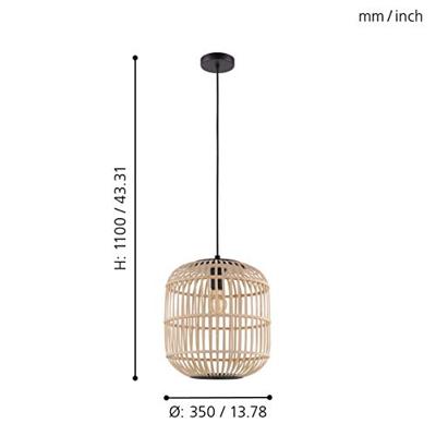 Eglo Landelijke hanglampBordesley Ø 35cm - 43216