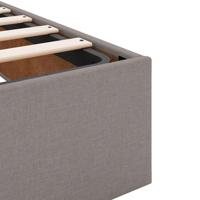 Bedframe zonder matras 80x200 cm stof taupe - thumbnail
