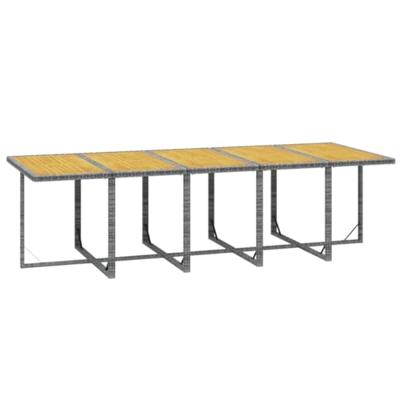 15-delige Tuinset met kussens poly rattan grijs