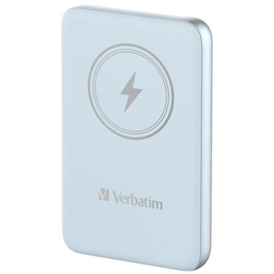 Verbatim Charge n Go Magnetic Wireless Powerbank 10000 mAh Fast Charge, Quick Charge 3.0, USB PD 3.0, Adaptive Fast Charge LiPo USB-C Blauw