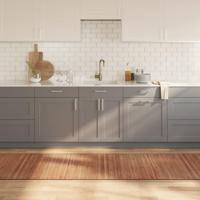 Vloerkleed rechthoekig 80x300 cm bamboe naturel - thumbnail