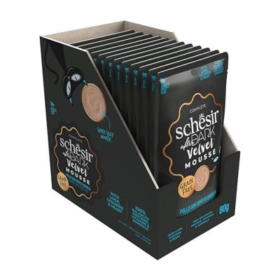 Schesir after dark Velvet mousse kip en kwartelei 80g - thumbnail