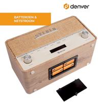 Denver DAB-36LW LIGHT WOOD Radio DAB+, VHF (FM) Hout (mat) - thumbnail
